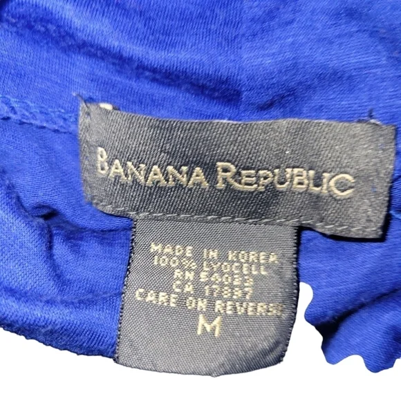 Banana Republic Turtleneck Sheer Blue M - Picture 2 of 2